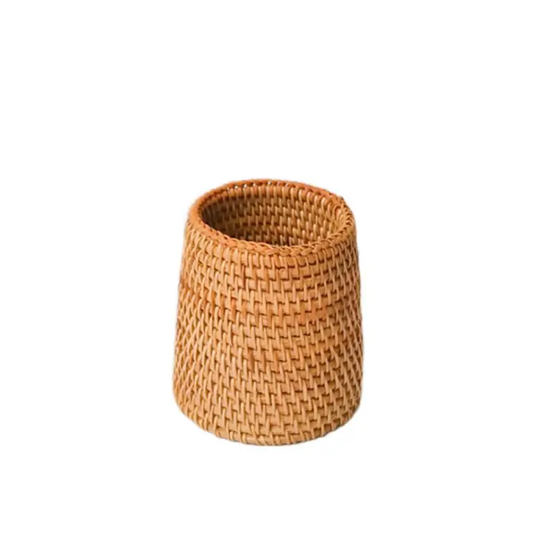 

Not Colored Pen Storage Barrel Natural Hand-woven Hand Made Tea Ceremony Set Durable Household Bamboo Pen Barrels Not Waxed