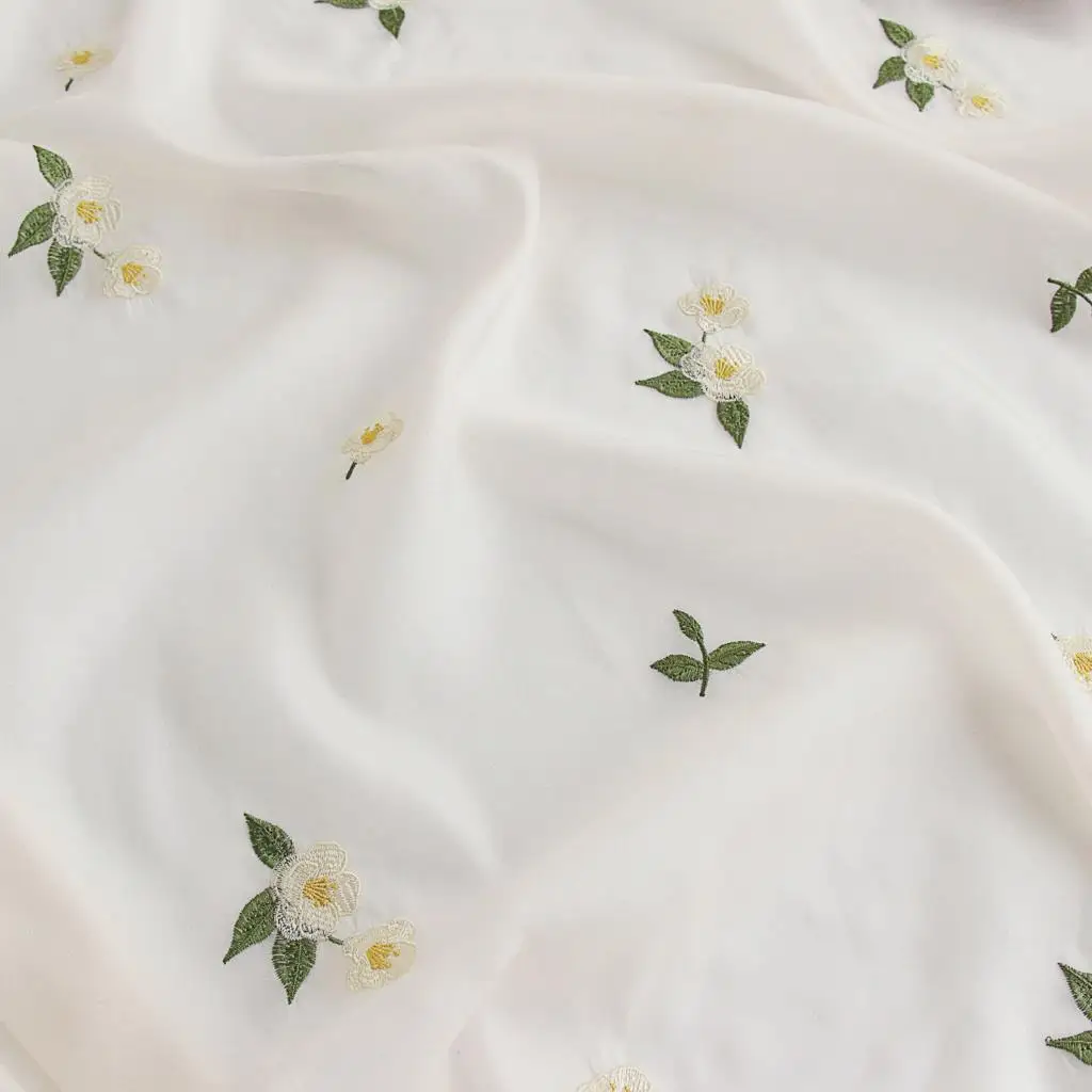 

Новое летнее шифоновое платье абрикосового цвета с вышивкой камелии, одежда, рубашка, ткань ханьфу