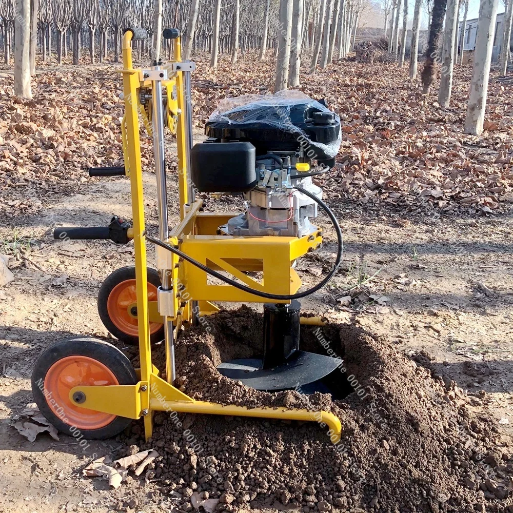 Бензиновый копач отверстий 196cc машина для копания одного человека шнек земли
