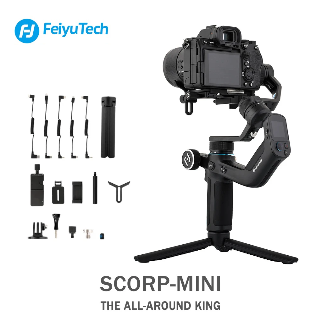 

FeiyuTech Feiyu SCORP Mini 3-Axis Handheld Gimbal Stabilizer All-in-One Universal Gopro Smartphone Sony Mirrorless Action Camera