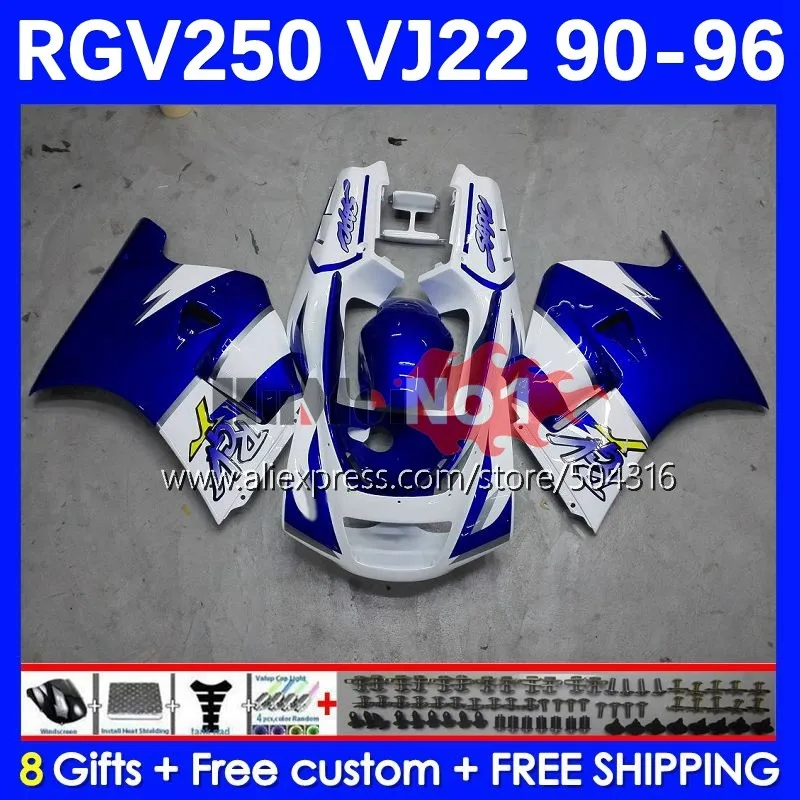 

Body For RGV250 SAPC RGV-250 VJ22 41NO.11 RGVT RGV 250 90 91 92 93 95 96 1990 1991 1992 1993 1994 1995 1996 Fairing blue stock