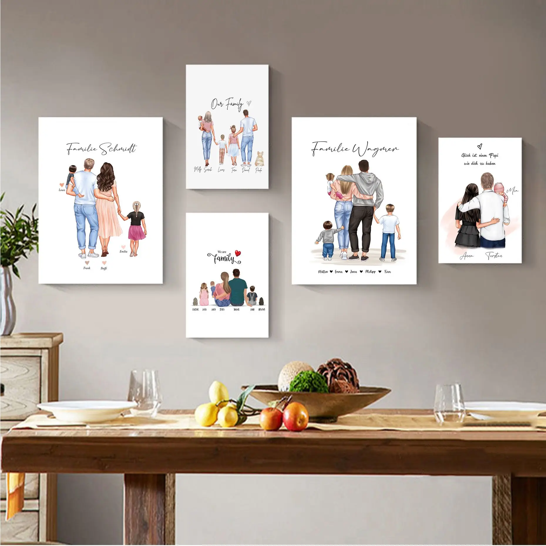 

Персонализированные Семейные киноклейкие постеры HD качество настенные художественные Ретро постеры для дома эстетическое Искусство Наст...