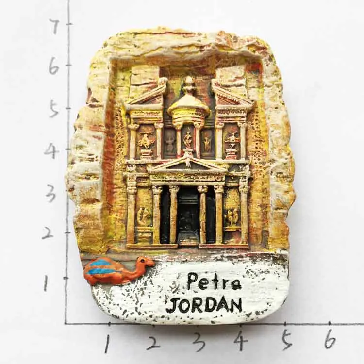 resin Petra refrigerator sticker in the ancient city of Jordan