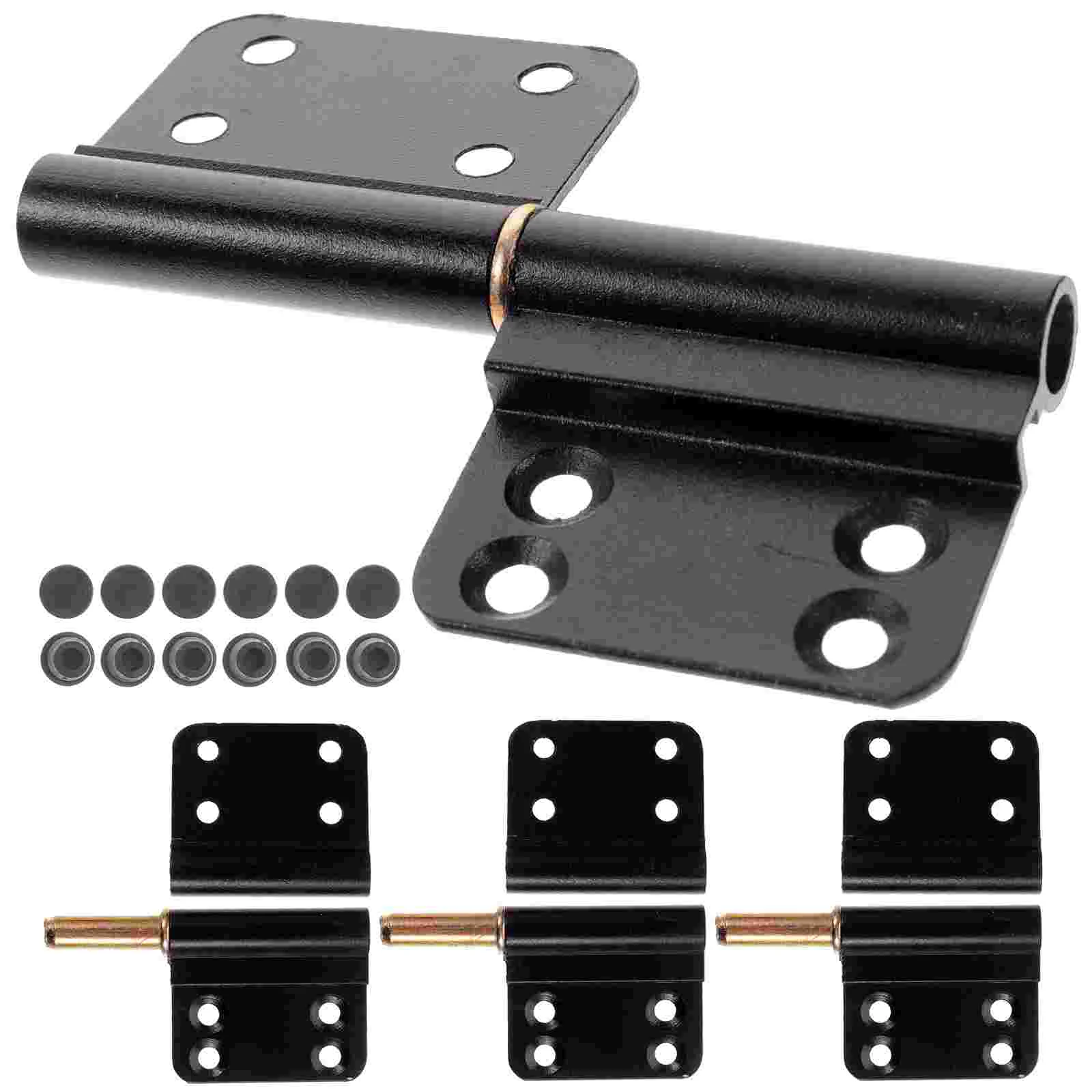 

4 Pcs Door Hinge Hinges Kitchen Cabinets Black Heavy-duty Interior Aluminum Doors Bathroom Alloy Replacements Residential