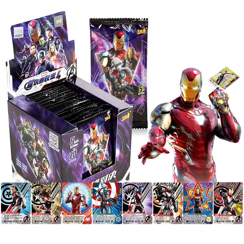 Оригинальная карта Marvel Мстители 4 Железный человек танос Человек-паук Капитан