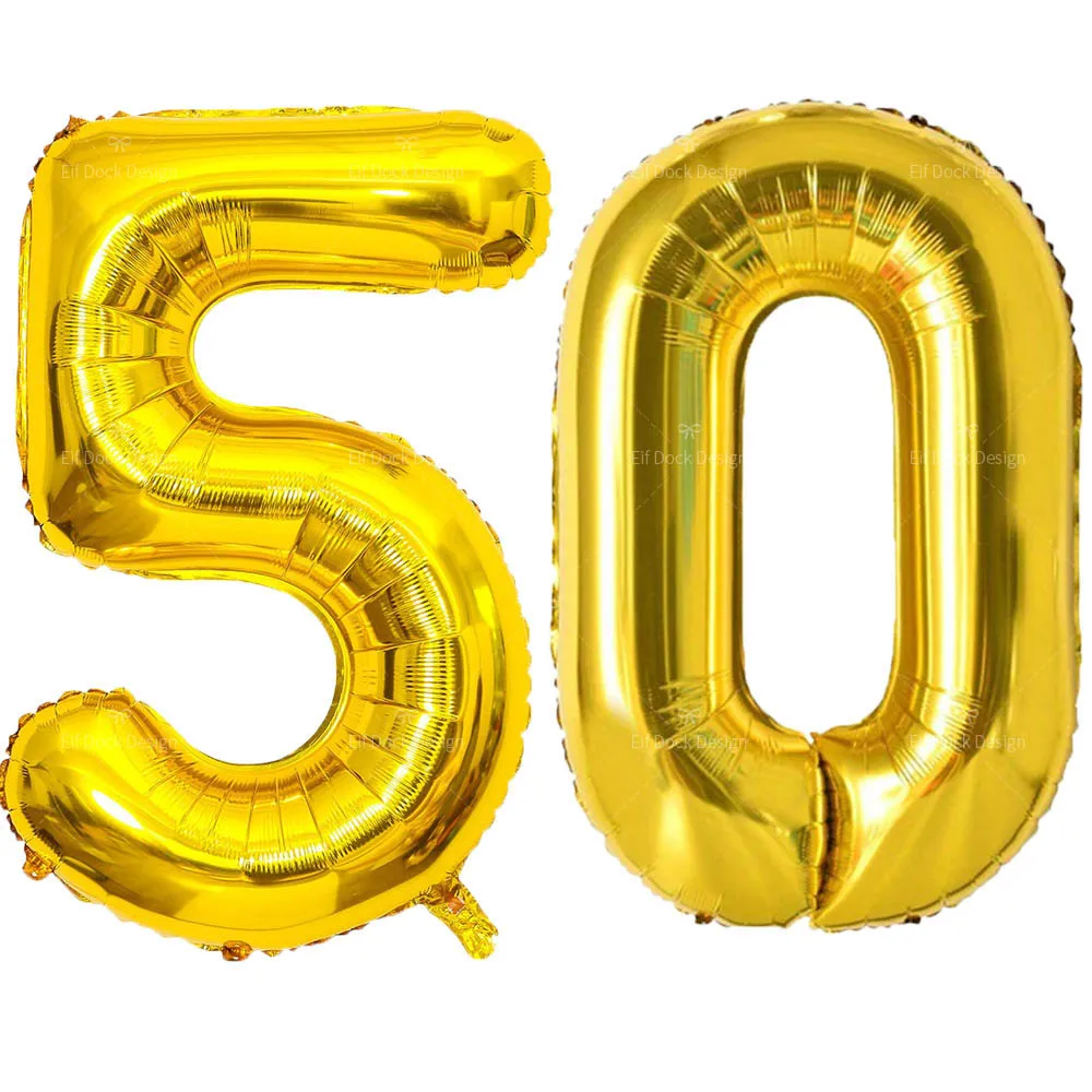 

40-дюймовые Золотые Воздушные Шары С Цифрами Для Дней Рождения И Юбилеев Взрослых — Надувные Воздушные Декоративные Шары Для ...