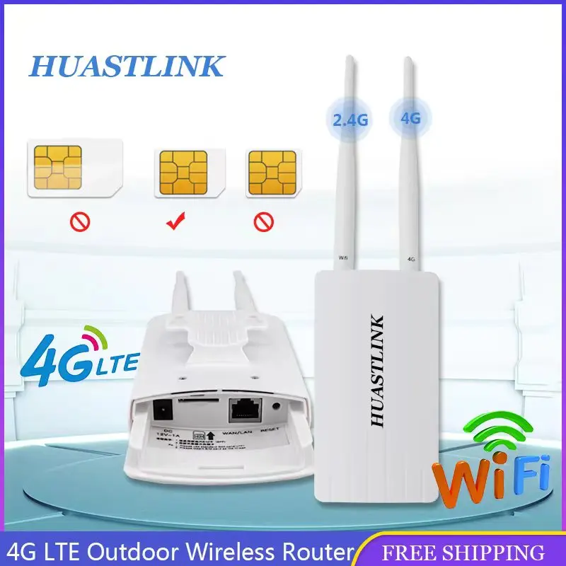 Waterproof Outdoor 4G CPE 150Mbps Wifi CAT4 LTE Routers 3G/4G SIM Card Router Modem for IP Camera/Outside WiFi Coverage