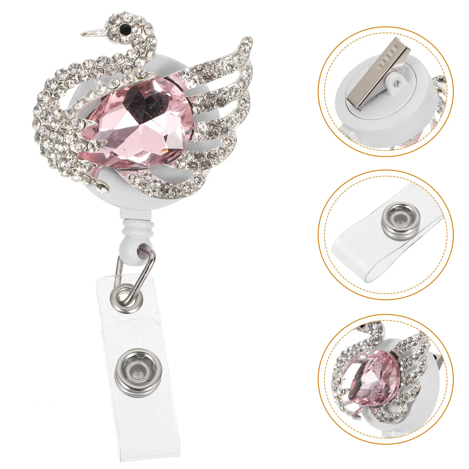 

Retractable Badge Holder Portable Clip Convenient Id Tag Work Accessory Holders