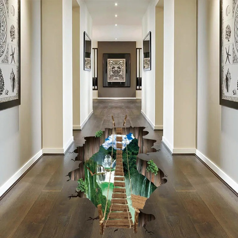 Новые большие 3D наклейки на пол с космическим пространством настенные