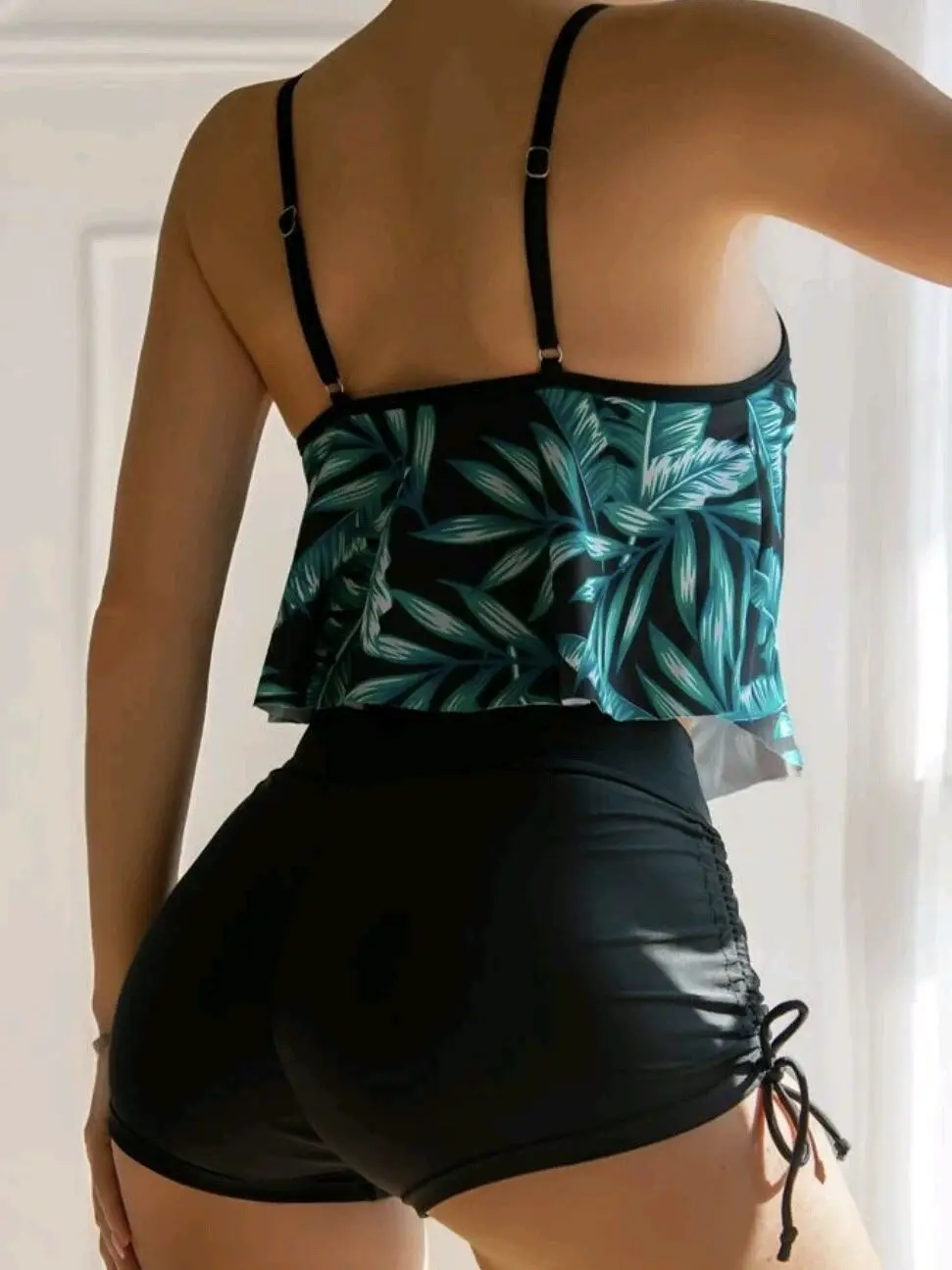 Cikini летний пляжный комплект танкини с цветочным тропическим принтом топ на