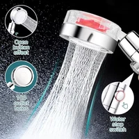 360 rotated shower head high pressure water saving rainfall spray spa bath pressurized massage handheld turbo fan shower head