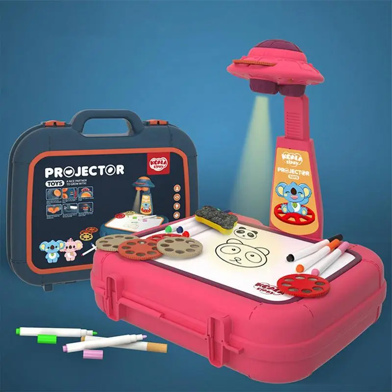 

Children Led Projection Drawing Suitcase Art Drawing Table Board Toys Set Gift Educational Learning Art Paint Tool Toys For Kids