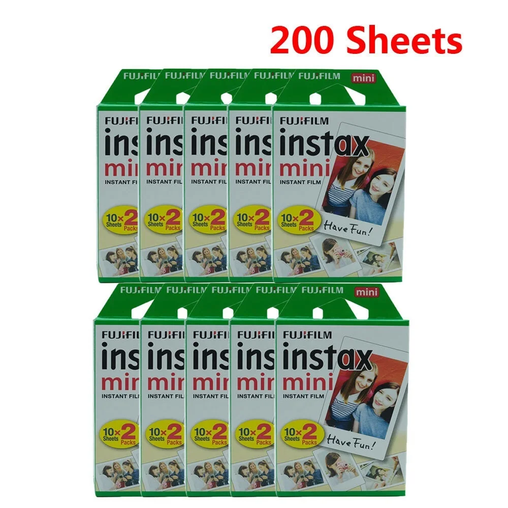 

10-200 Sheets Fujifilm Instax Mini 9 Film White Photo Paper for Polaroid Camera Film Mini 8 9 11 7s 70 90 25 55 SP-2 Instant Cam