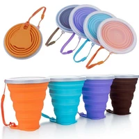 collapsible outdoor camping coffee tea mug portable silicone travel water cup