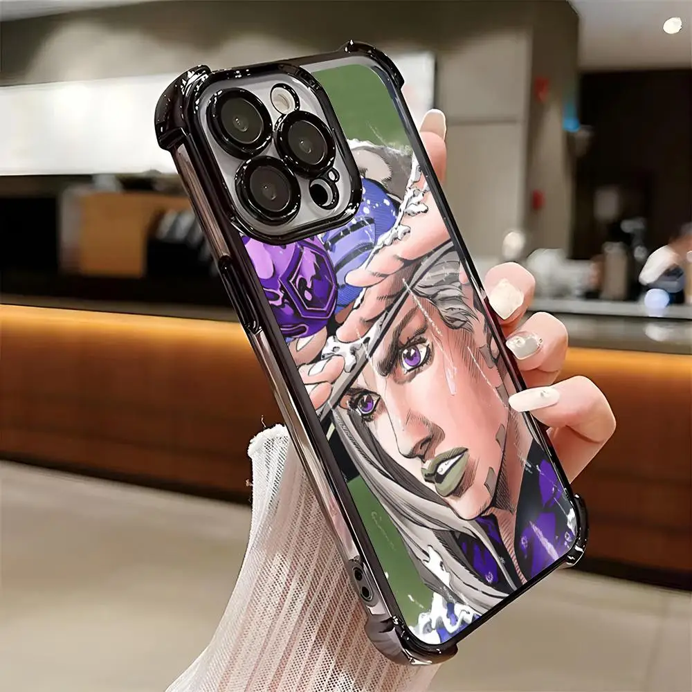 Фото Чехол для телефона Anime G-Gyro Zeppeli J-Jojo с покрытием для iPhone 17 Pro Max 16E 15 14 Plus 13 12 11 Air, противоударный, с воздушной подушкой, мягкий чехол №1