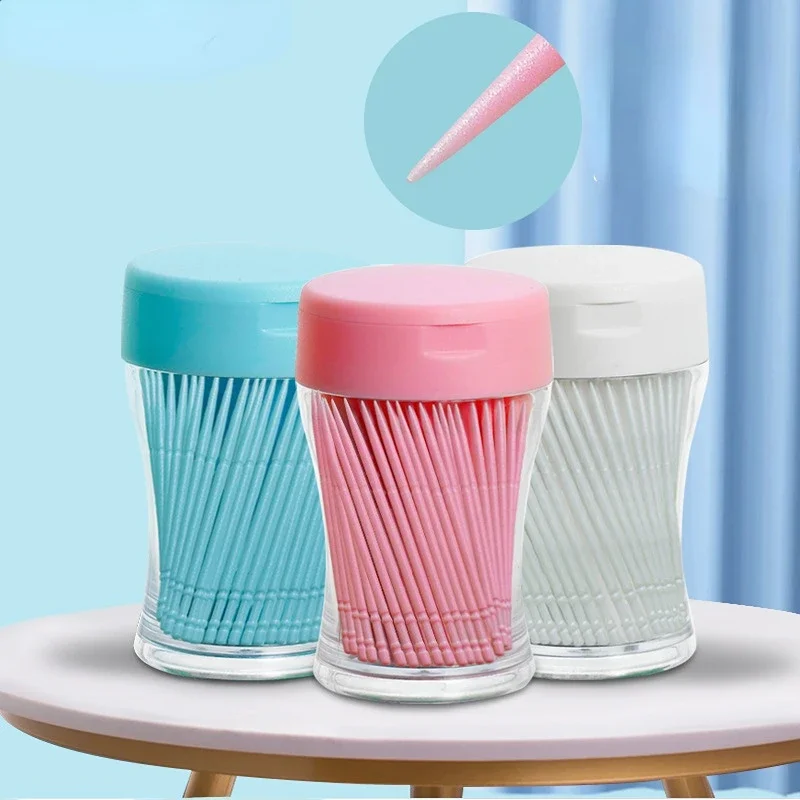 200 шт./набор двусторонние зубочистки из мягкого пластика 6 2 см