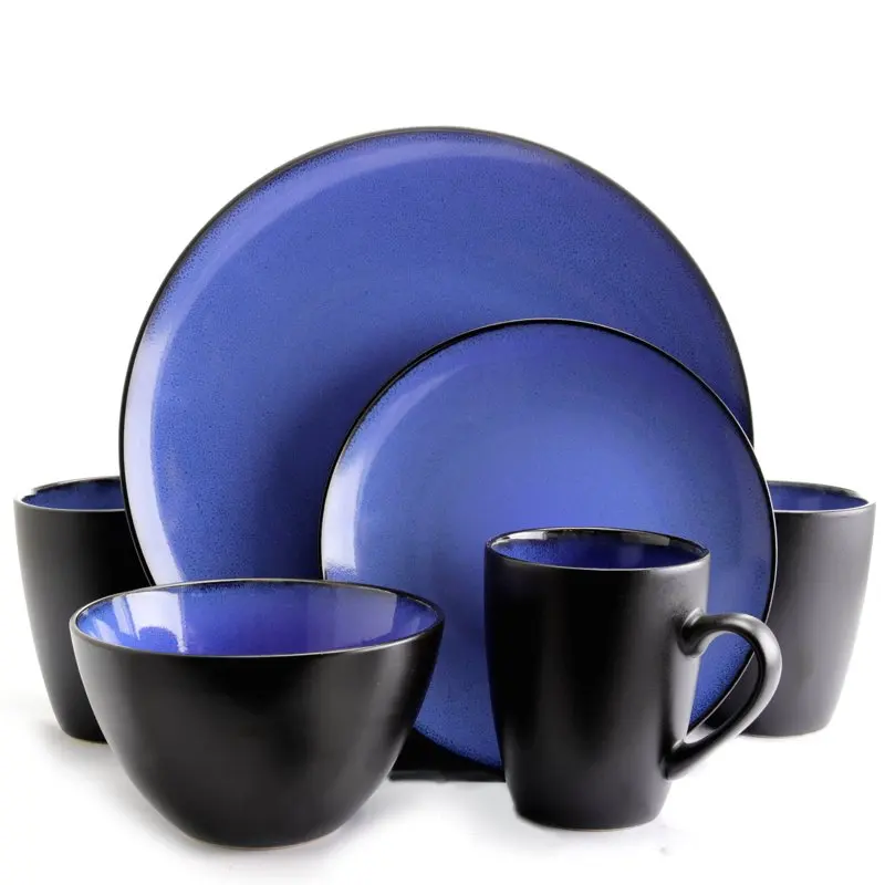 

Round 16 Piece Dinnerware Set in Blue