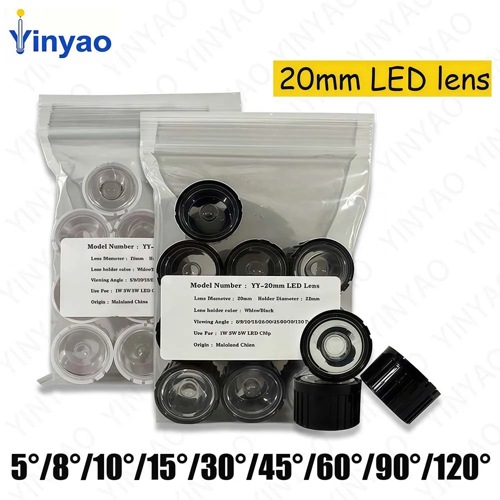 

Светодиодный объектив EcoGleam 1Вт 3Вт 5Вт 20мм