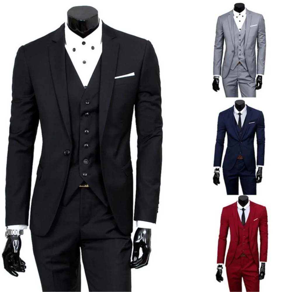 

Wonderful Groom Male Wedding Prom Suit Green Slim Fit Tuxedo Men Formal Business Work Wear Suits 3Pcs Set (Jacket+Pants+Vest)