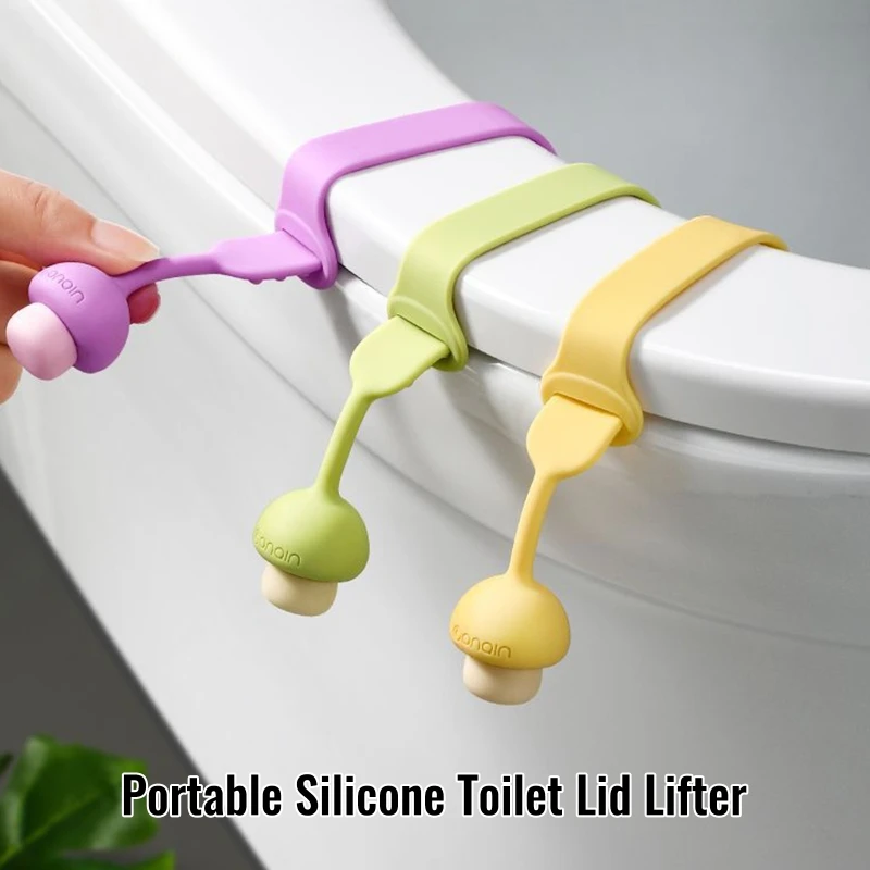 

2 Pcs Avoid Touching Toilet Seat Lifting Tool Adjustable Toilet Seat Lifters Tightly Fixed Hygienic Lifting Handle B03E