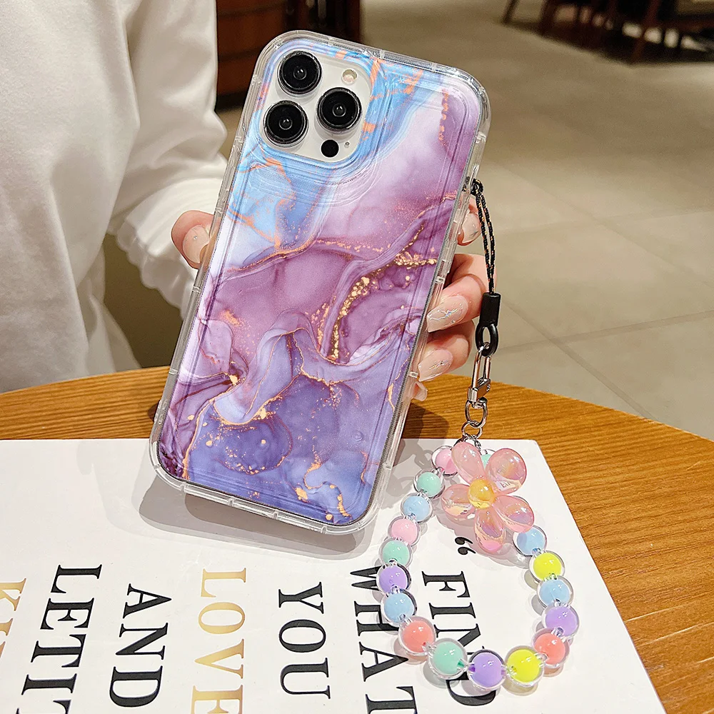 Роскошный чехол для телефона iPhone 11 13 14 15 12 Pro Max XR 7 8 Plus X Xs SE 2020 ремешок на запястье