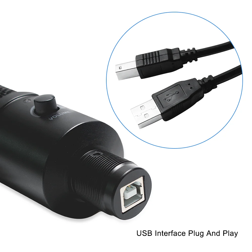 Фото USB-микрофон с подставкой для ПК, компьютера, ноутбука №3