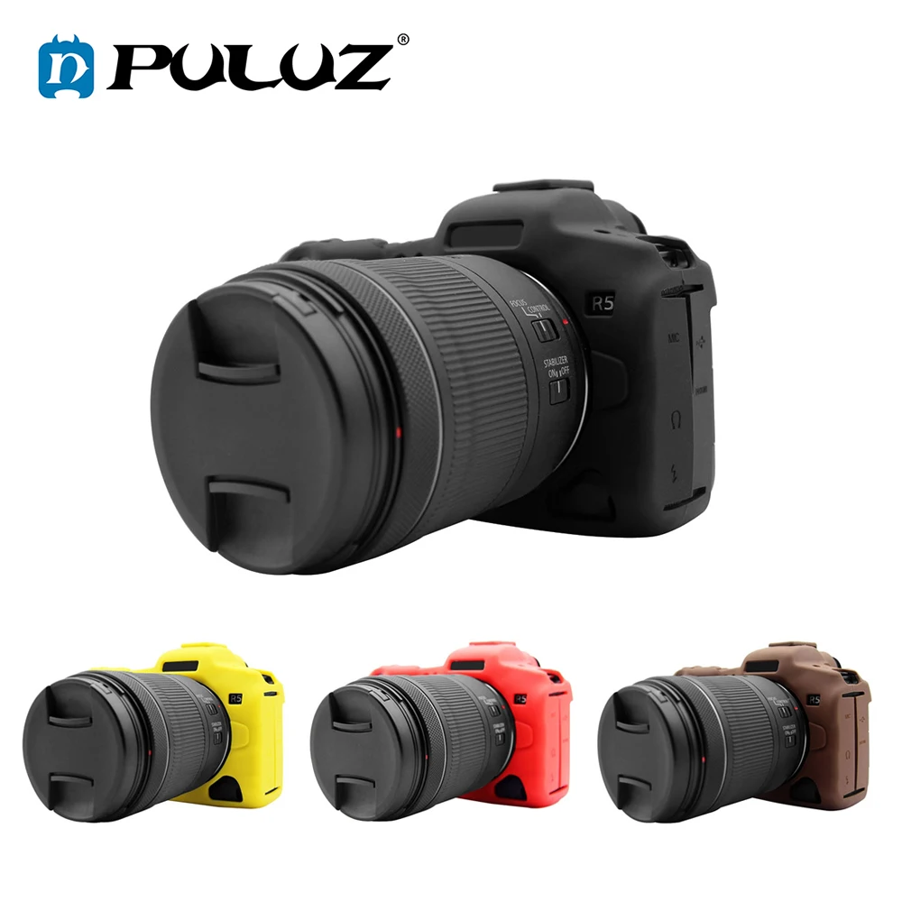 

PULUZ Soft Silicone Rubber Camera Protective Body Cover Skin Case For Canon EOS R5/R/RP DSLR Camera Bag Housing protector Cover