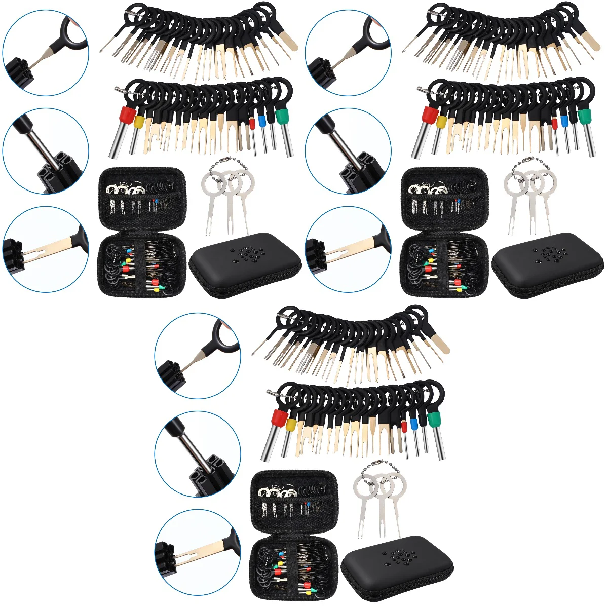 

228 Pcs Terminal Removal Tool Connector Pin Kit Watch Electrical Wire Connectors Suite Plastic Ejector System Tools Hinge