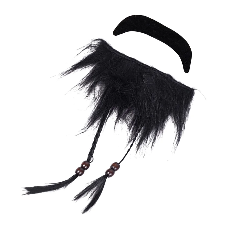 

Mustache Fake Beard Costume Pirate Accessories Funny Facial Hair Artificial Faux Novelty False Moustache Men