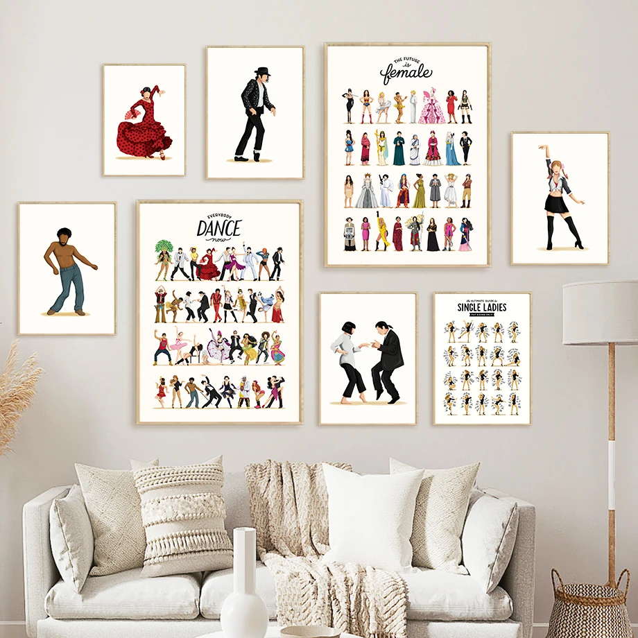 

Jack Rabbit Flamenco Dance Feminism Wall Pop Art Canvas Painting Nordic Posters And Prints Wall Pictures For Living Room Decor