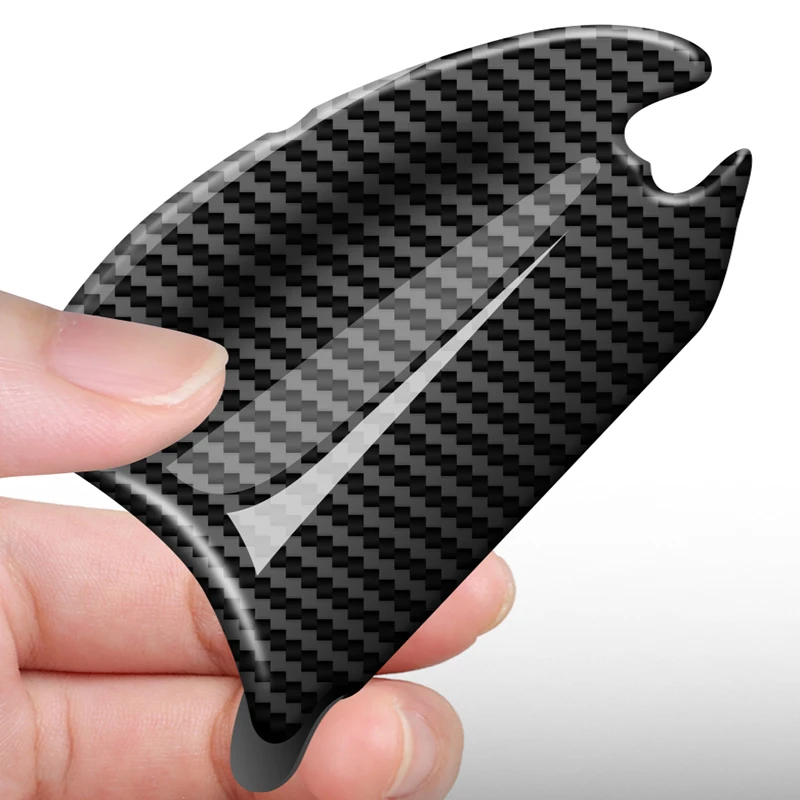 8 шт. защитные наклейки на дверную ручку из углеродного волокна с логотипом