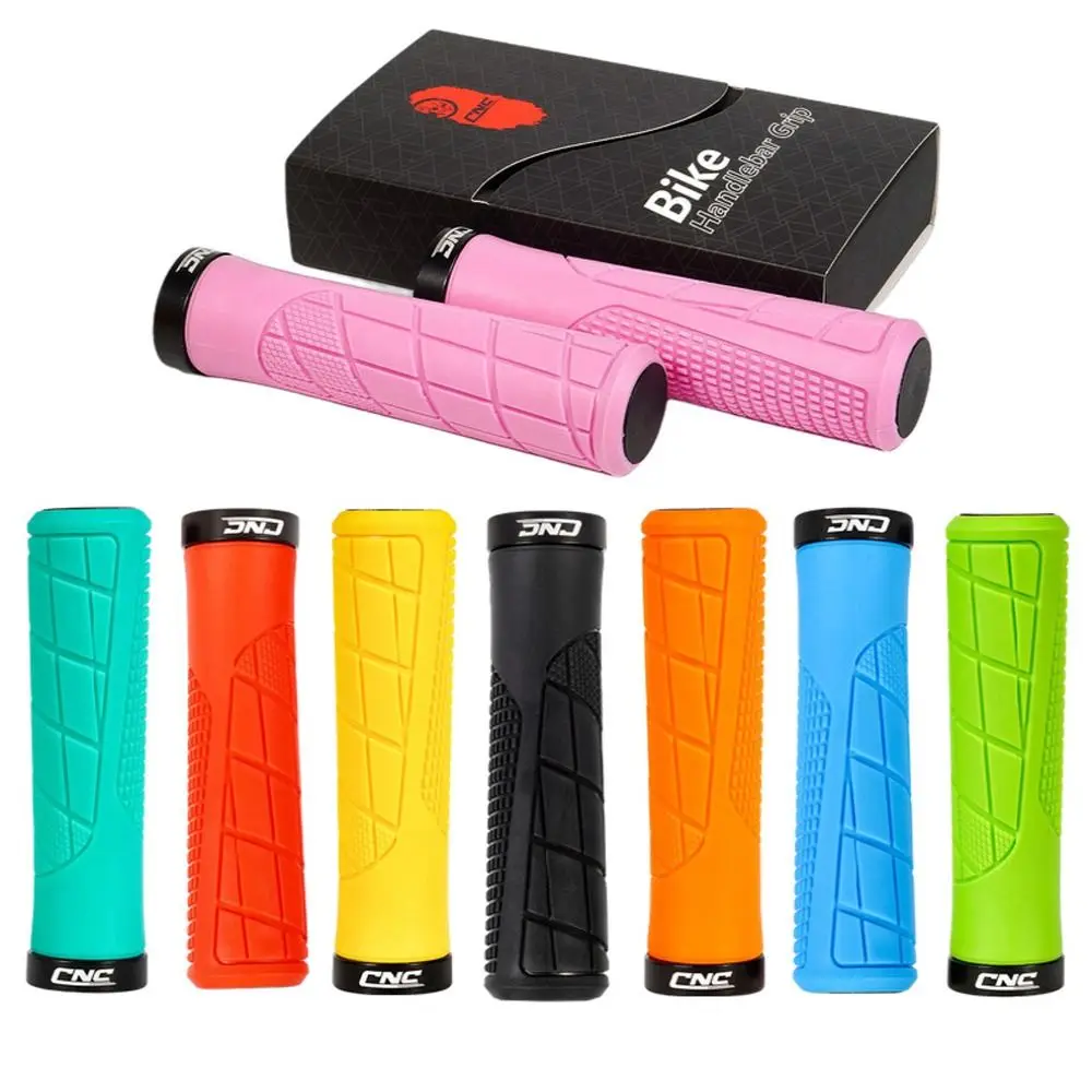 

1 Pair CNC Bicycle Grips Anti Skid Cycling Handlebar Grip Ergonomics Mountain Bike Lock On Grips Bicycle Parts