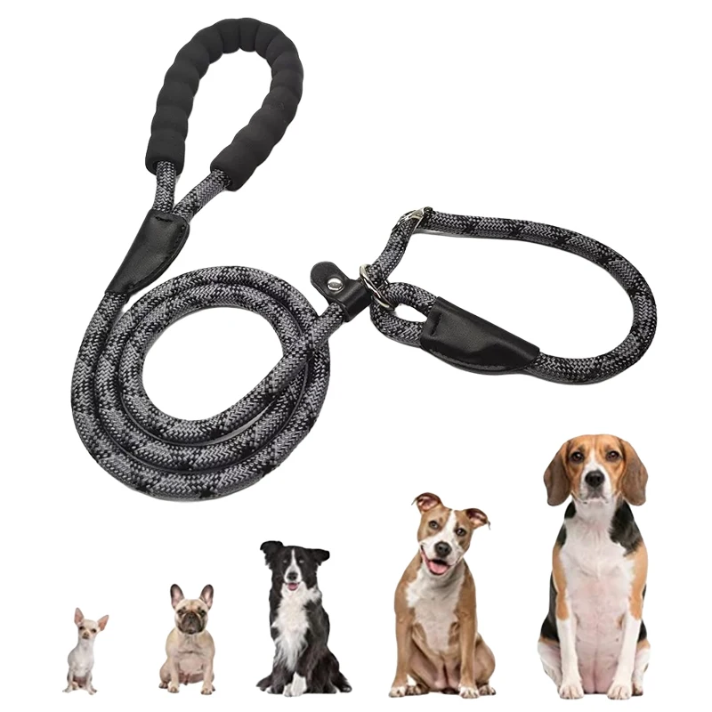 

Dog slip leash Reflective slip leash dog Slip lead dog leash Large dog slip leash for a dog Small Medium big Dogs slip leash