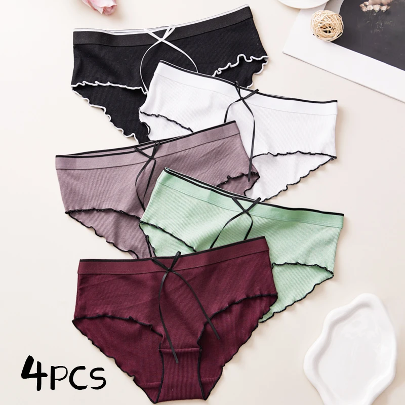 Хлопковое женское нижнее белье сексуальные модные женские трусики милые брюки