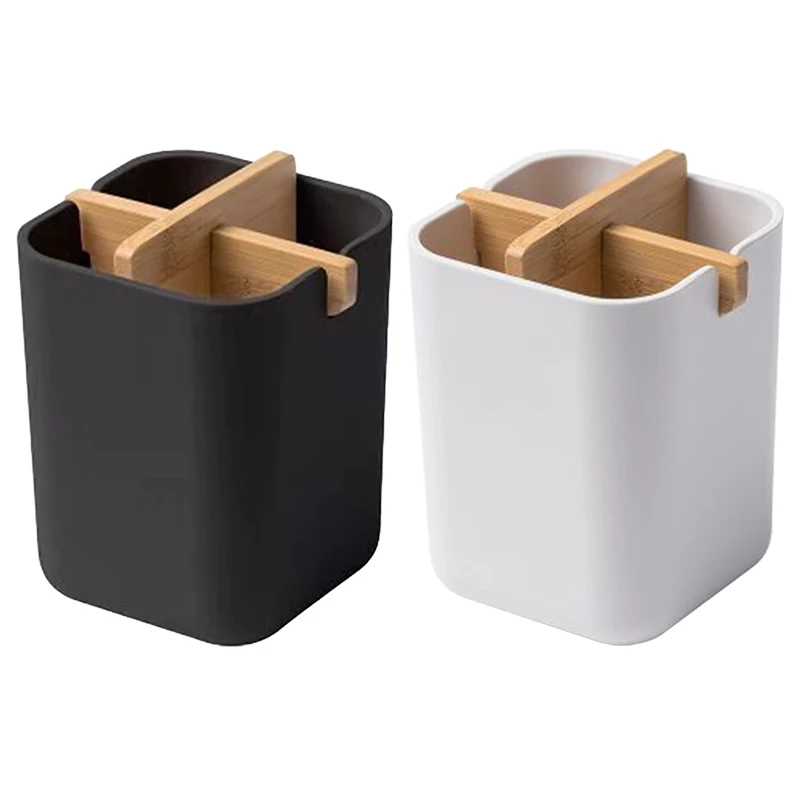 

Bamboo Toothbrush Holder Naturally Eco Friendly Toothbrush Caddy Bathroom Antibacterial Toothbrush Pot