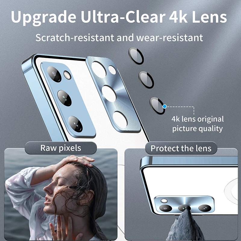 Luxury Metal Magnetic Case For Samsung S20 S21 FE Ultrathin Shockproof Wireless Charging For Galaxy S20 S21 FE Case Cover Coque