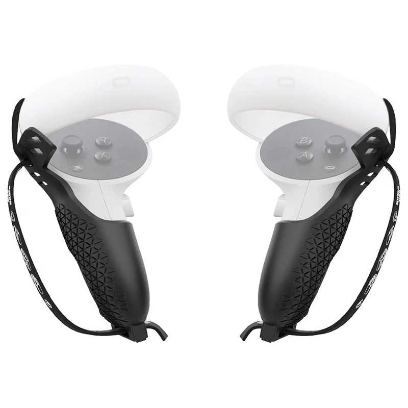 

Hot TTKK Contact Controller Grip Cover for Oculus Quest 2 Handle Protective Sleeve Accessories with Adjustable Wrist Strap