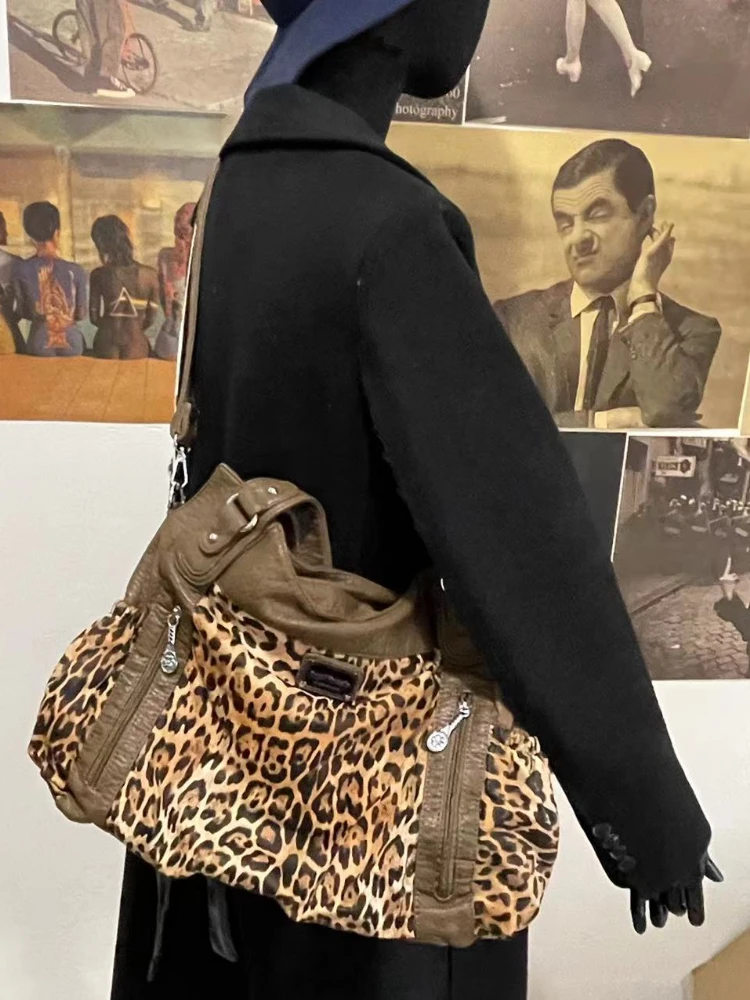 Женская Сумка через плечо с леопардовым принтом