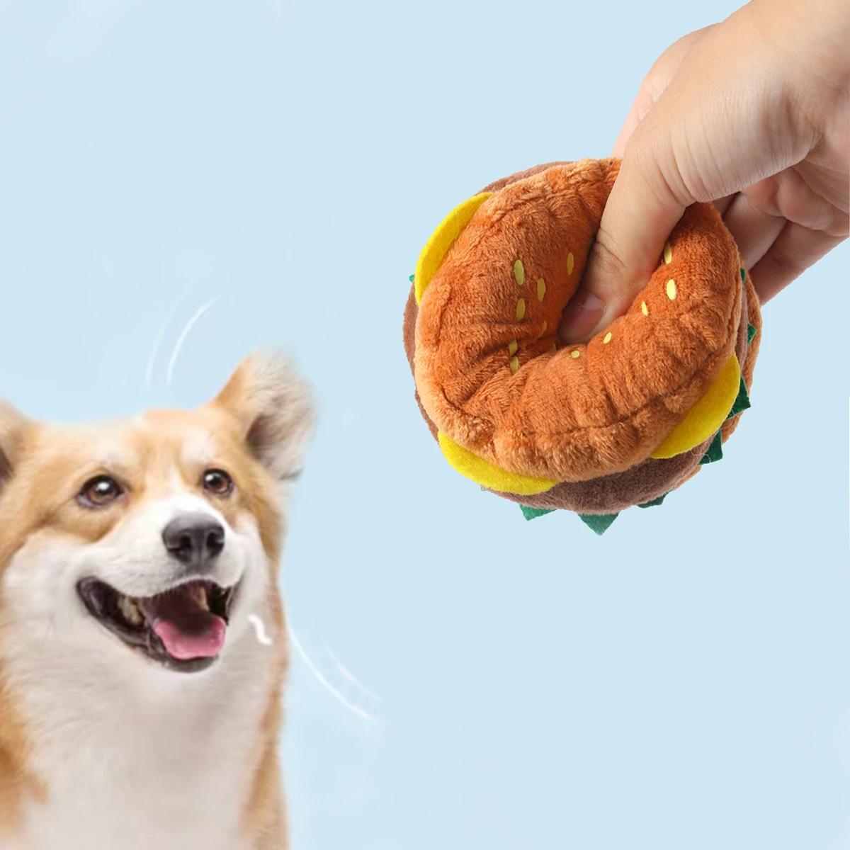 

1PC Fun Burger Soundmaking Toy Dog Toy