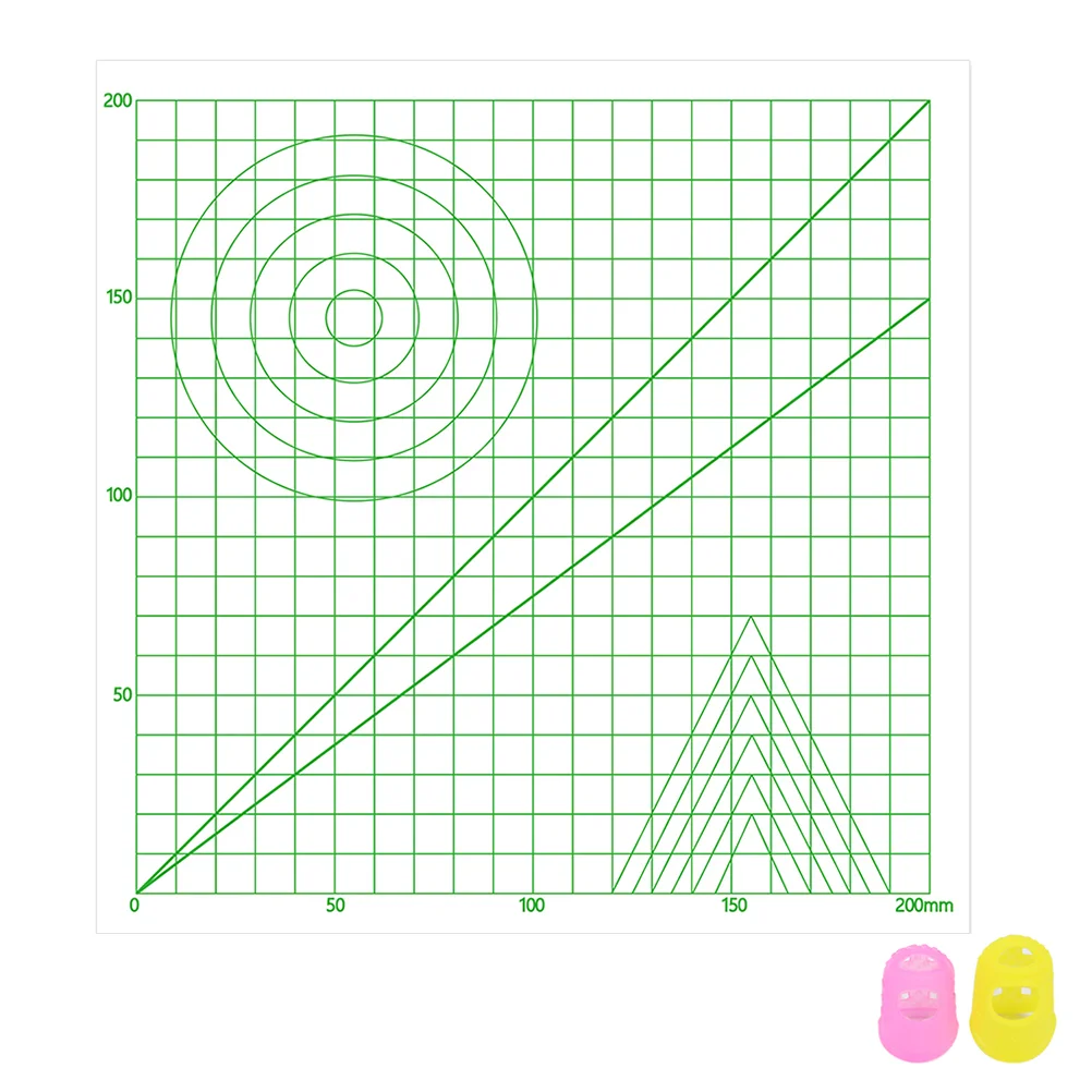 

3D Printing Pen Silicone Mat Drawing Template Pad with 2 PCS Random Color Finger Covers