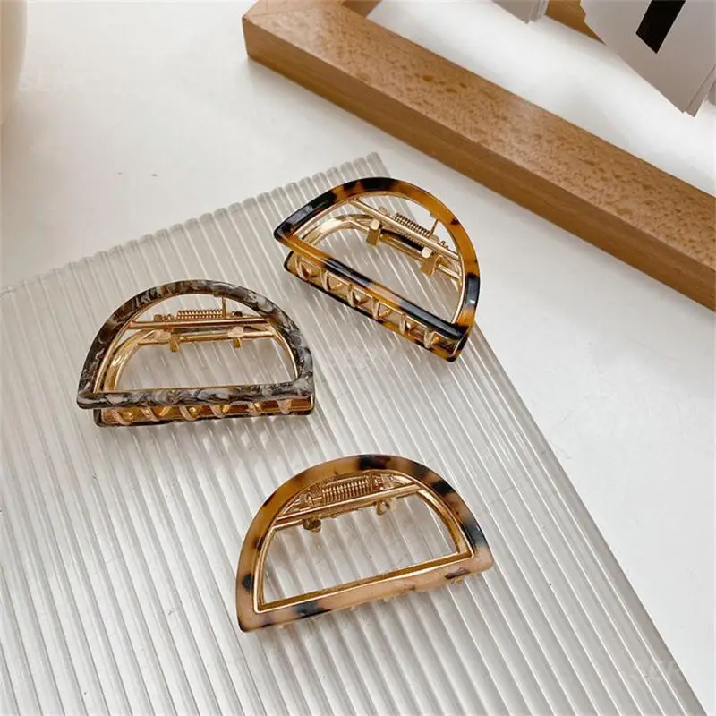 Прочный и крепкий полукруглый зажим для волос с вырезами аксессуары из