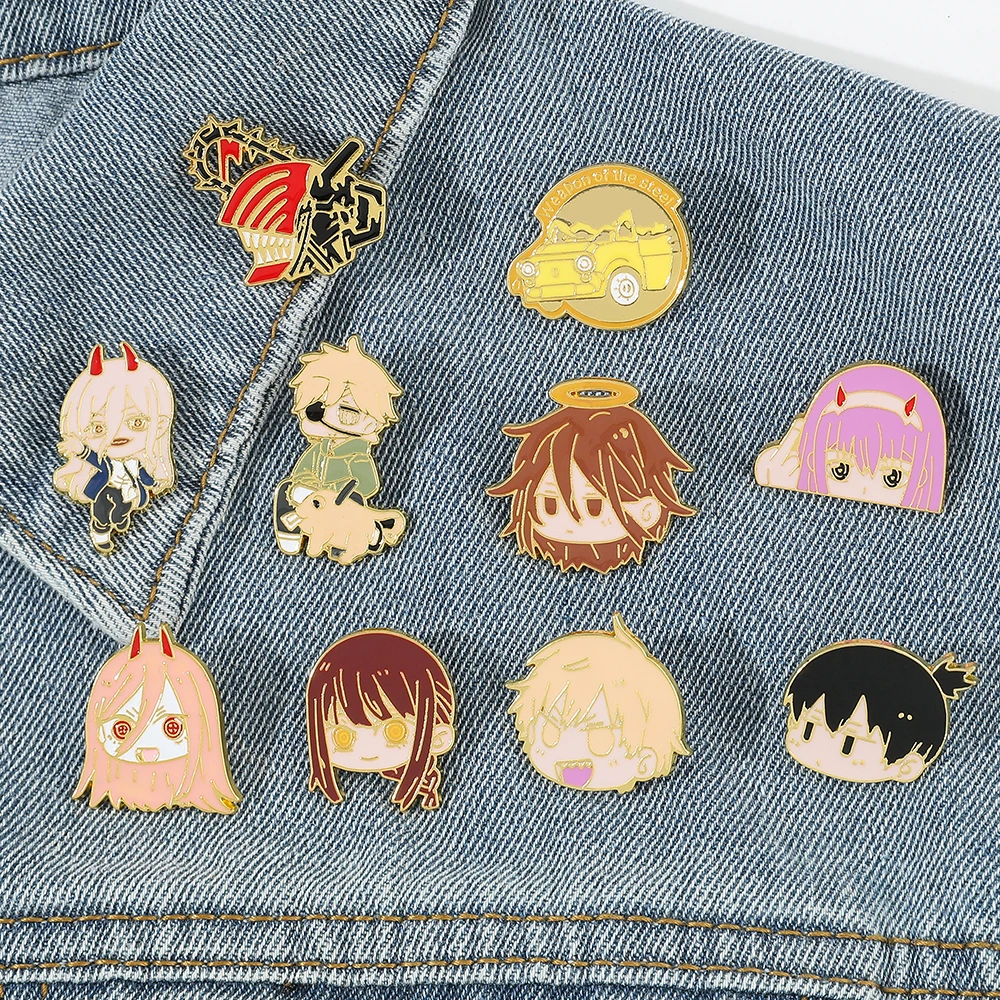 

Chainsaw Man Pins Brooches Pin Cute Things Enamel Pins Badges on Backpack Manga Jewelry Anime Accessories Gifts for Fans