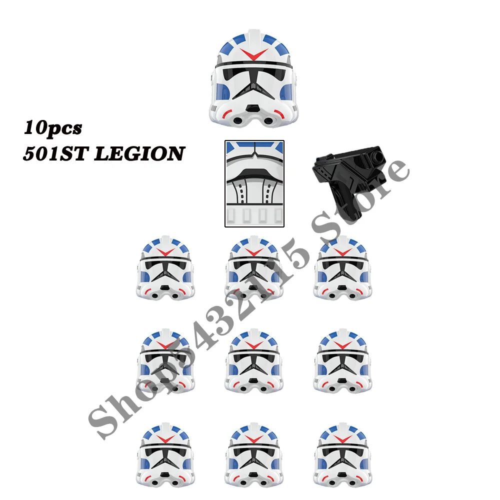 DISNEY 10pcs Clone Troopers Phase 1 Ⅰ 2 Ⅱ 501st Legion Trooper Building Blocks Bricks X021 XP262 Mini Action Figures Kid Toys images - 6