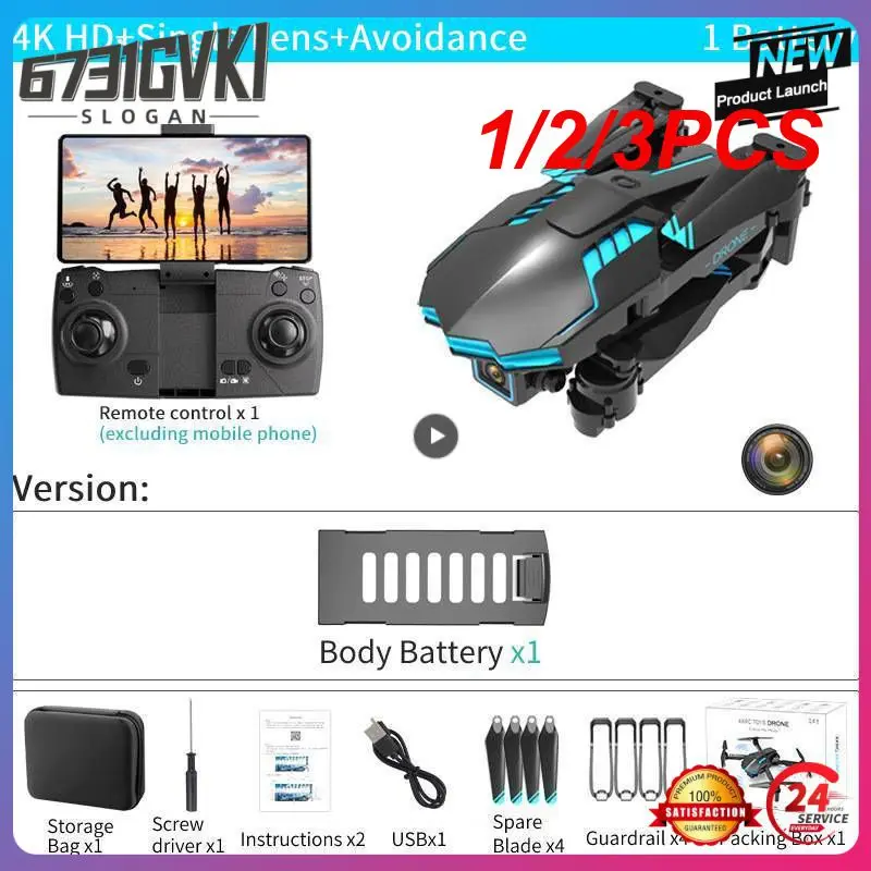 1/2/3PCS NEW X6 Drones 4K HD Dual Lens With Optical Flow Obstacle Avoidance Photography Profesional Helicopter RC Mini Plane