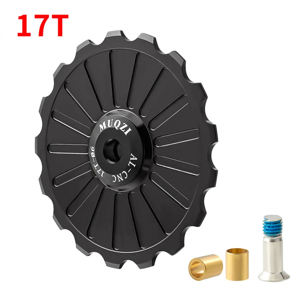 

Bicycle Rear Dial Guide Wheel Aluminum Alloy Ceramic Palin Bearing 11-17T Bearing Rear Derailleur Guide Wheel With Sleeves Screw