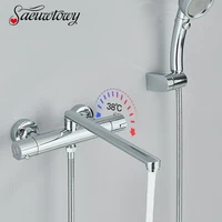 Хромированный латунный термостатический смеситель для ванны Saeuwtowy