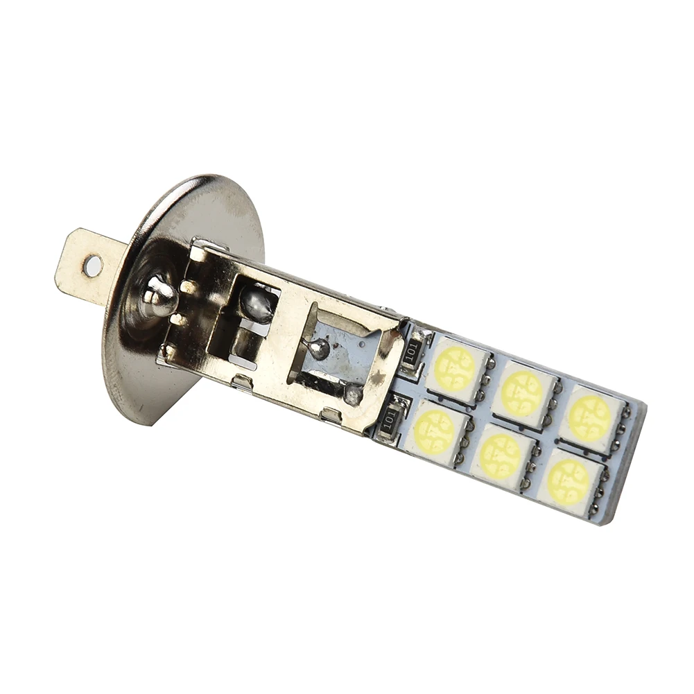 

Durable Fog Lights H1 Beam Bulbs DRL Daytime Running H1 H1-12SMD-5050 12A 1800LM 2pcs Set 55W 6000K Driving Lamp