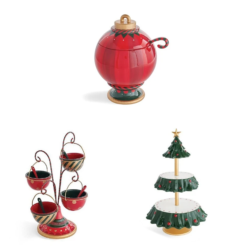 

Christmas Snack Stand Resin Food Serving Tray Cupcake Holder Bowl Christmas Table Decoration Ornaments Snack Rack