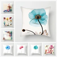 flower pattern cushion cover hazy style flowers pattern pillowcase waist throw pillows cover home decor