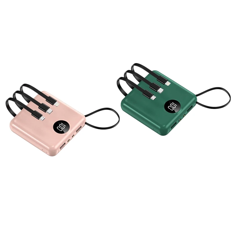 

Power Bank,10000Mah Double LED Digital With Plug For Mobile Phones